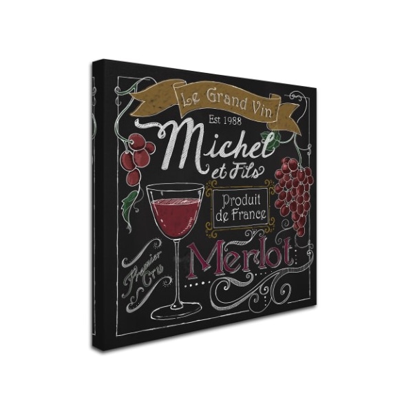 Fiona Stokes-Gilbert 'Wine Chalkboard I' Canvas Art,18x18